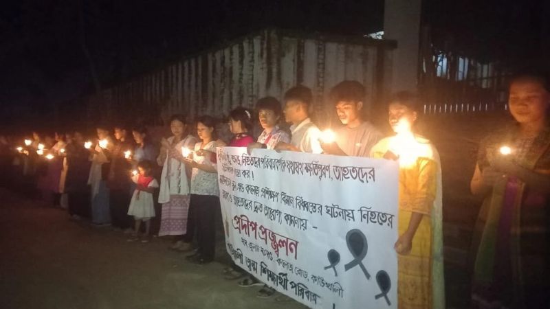 উত্তরার বিমান দুর্ঘটনায় নিহতদের স্মরণে ইউপিডিএফের প্রদীপ প্রজ্বলন