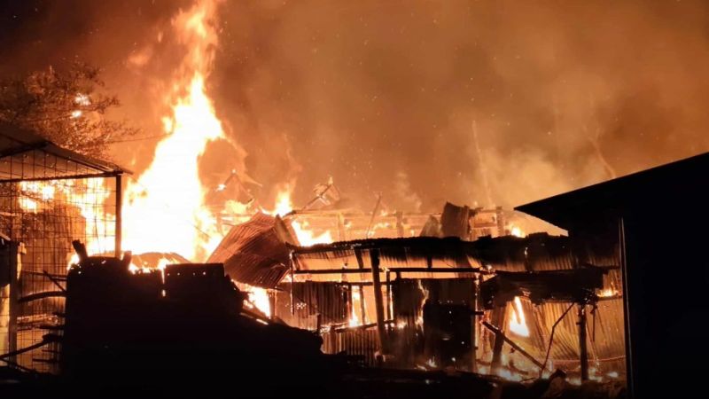 বাঘাইছড়িতে ভয়াবহ অগ্নিকাণ্ডে ৩০টি দোকান পুড়ে ছাই