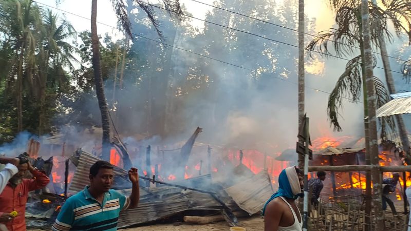 রাঙামাটির বাঘাইছড়ি ও নানিয়ারচরে অগ্নিকাণ্ড, ৬ বসতঘর ভস্মীভূত