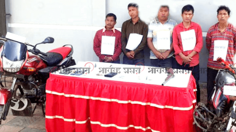 রাঙামাটিতে অস্ত্রসহ ইউপিডিএফ’র ৫ সন্ত্রাসী আটক