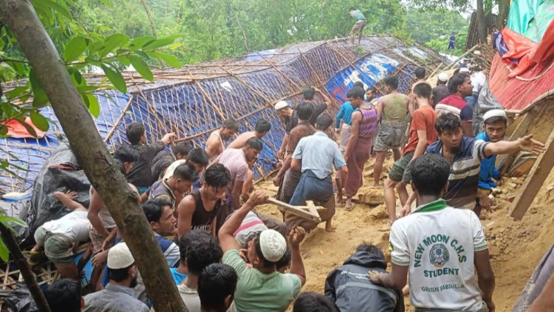 রোহিঙ্গা ক্যাম্পে ভূমিধসে নিহত ১৫, ক্ষতিগ্রস্ত ২৬ হাজারের বেশি: ইউএনএইচসিআর