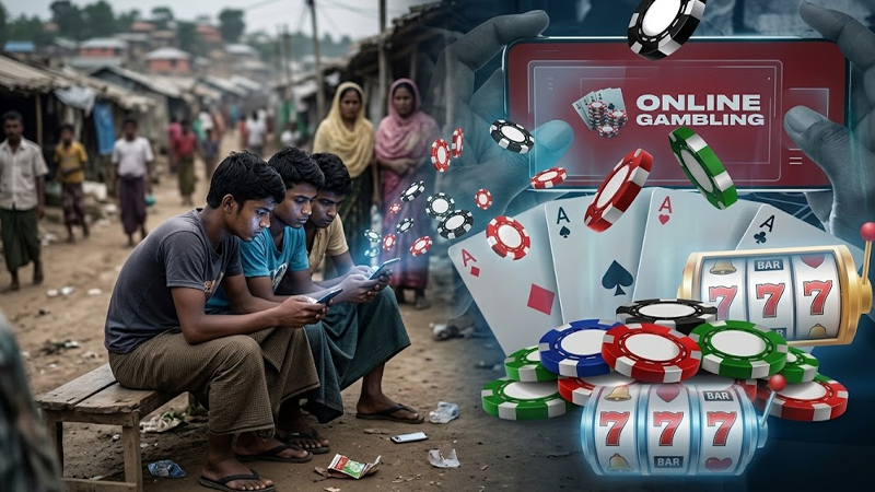 অনলাইন জুয়ায় আসক্ত রোহিঙ্গা তরুণরা, ঋণের চাপে নিজেরাই সাজাচ্ছে অপহরণের নাটক