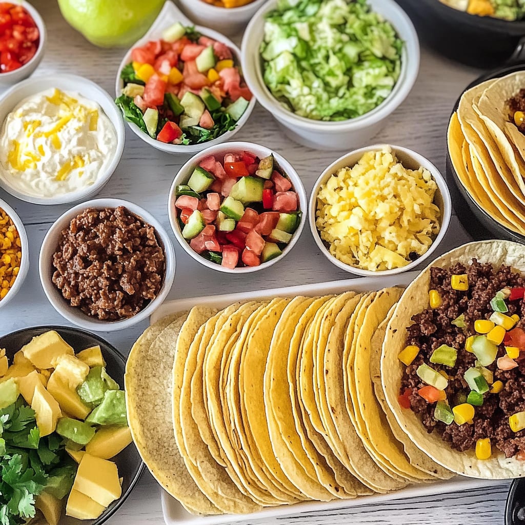 taco bar buffet set up: Sizzling & Flavorful Fun