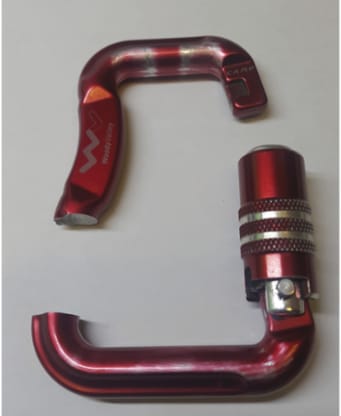 Do not trust heavily used carabiners!