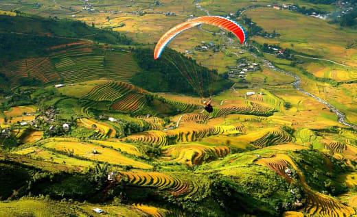 Khau Phạ Pass paragliding take-off – photo for stop 8 on the Mù Cang Chải travel map