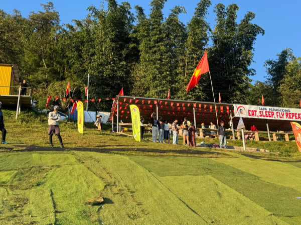 A Sunny Day at the Sapa Paragliding Site