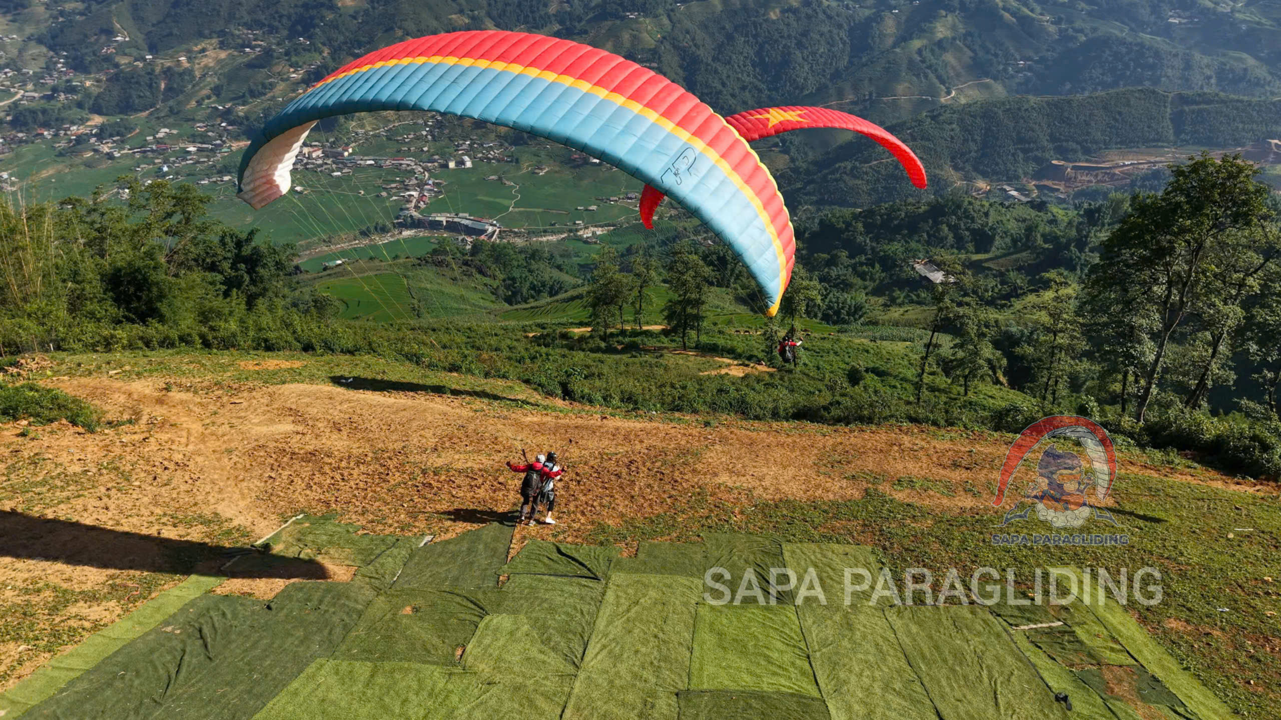 The Sapa paragliding launch site at Hang Da village
