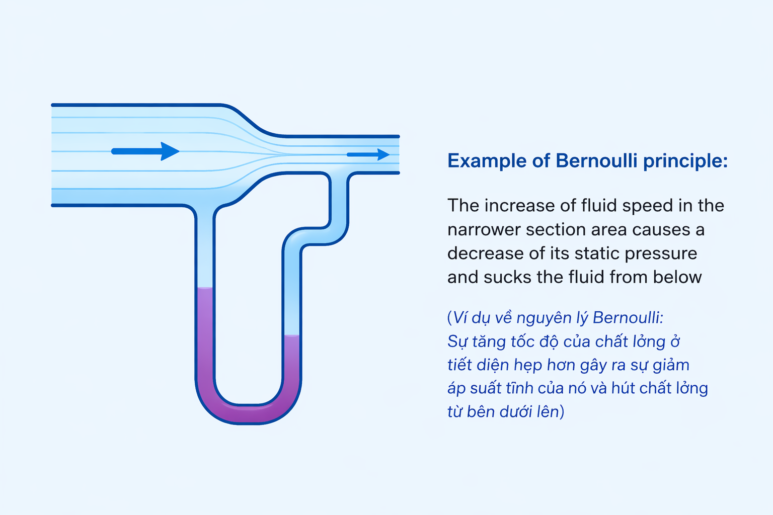 Diagram illustrating Bernoulli's principle in paragliding