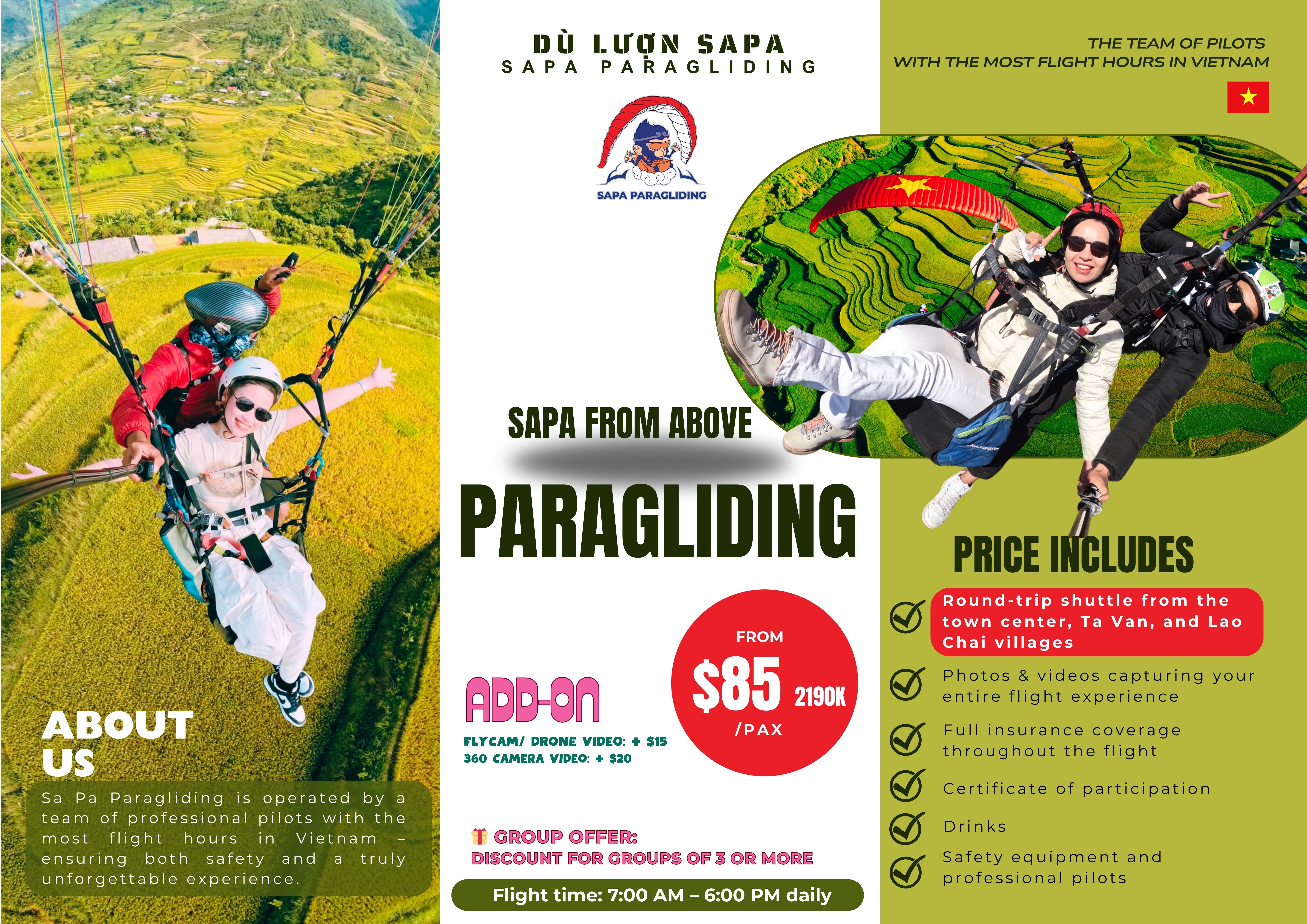 SAPA PARAGLIDING – Fly above Sapa