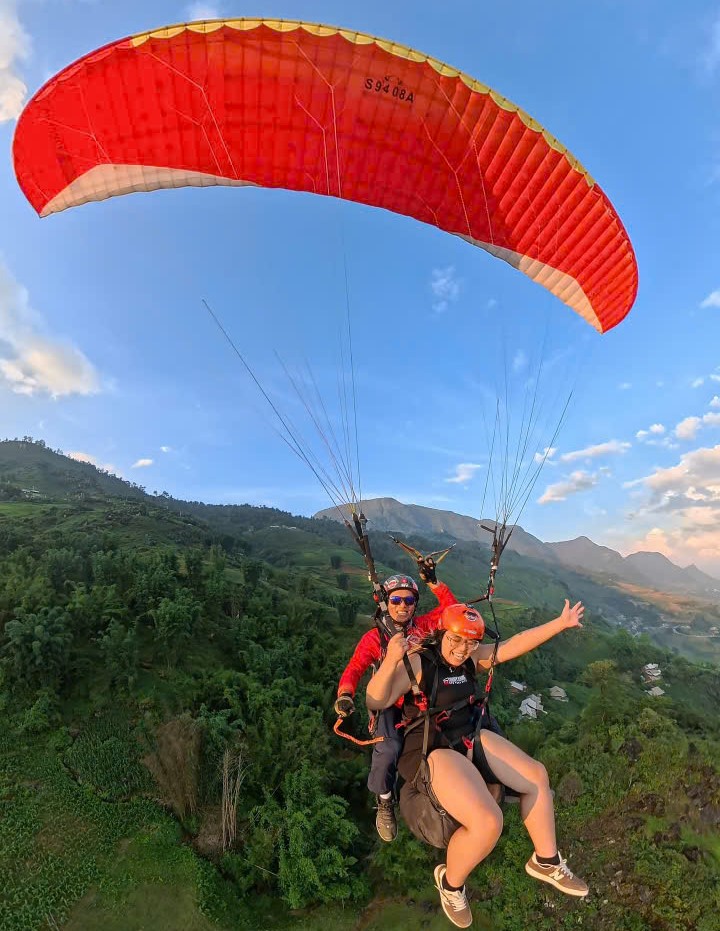 Sunset paragliding – when you truly touch the sky