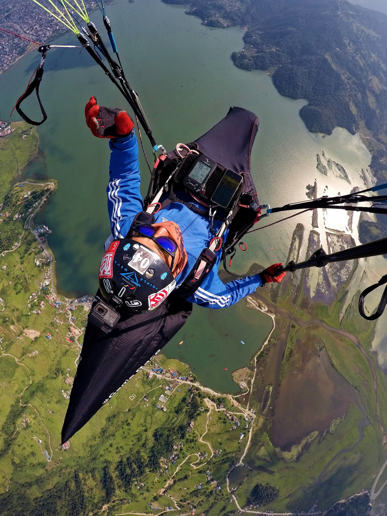 Skybou Bishal - An Artist of the sky with team pilot Sapa Paragliding