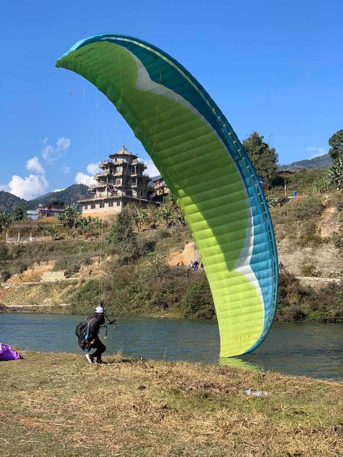 Skybou Bishal - An Artist of the sky with team pilot Sapa Paragliding