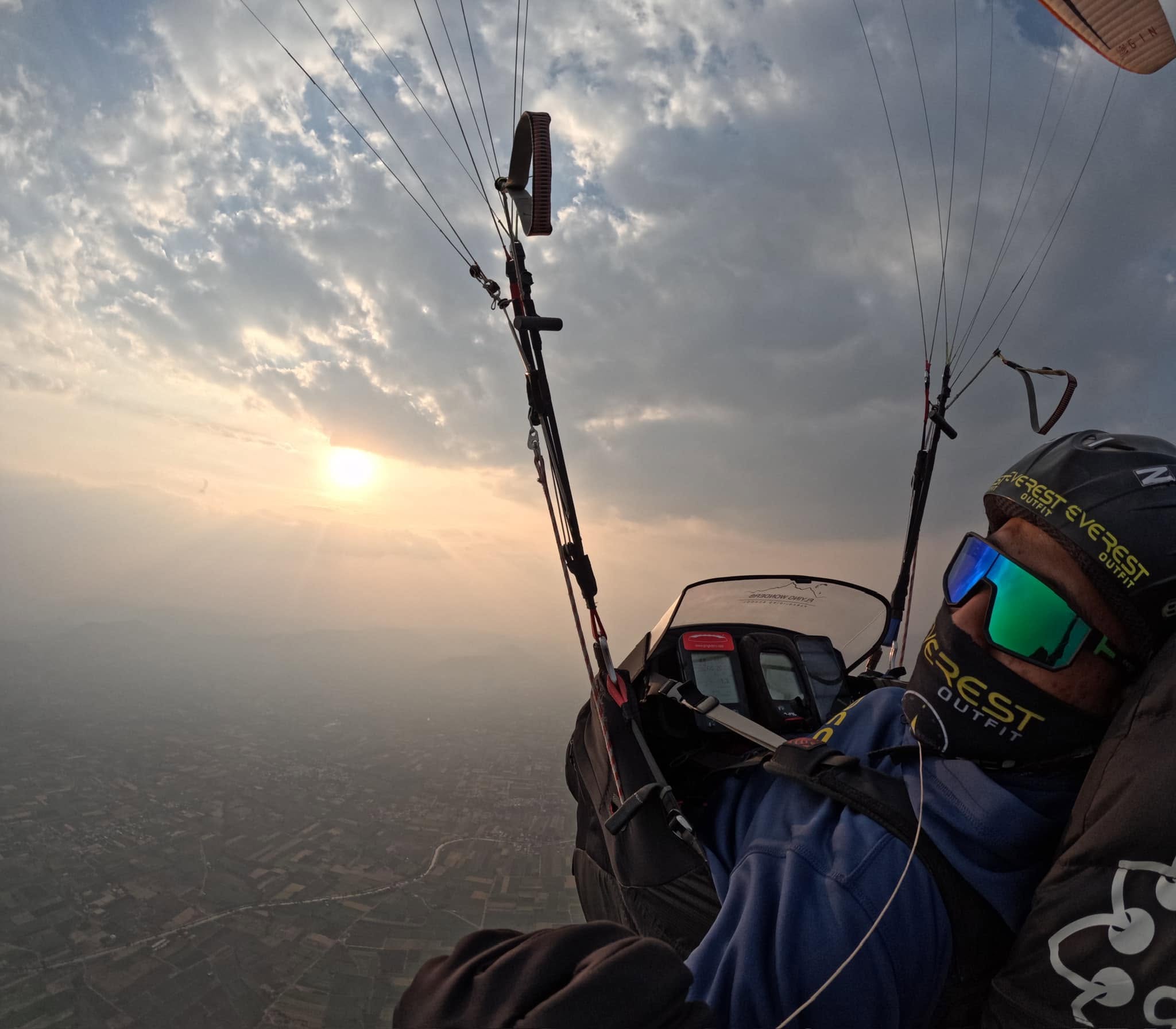 Skybou Bishal - An Artist of the sky with team pilot Sapa Paragliding