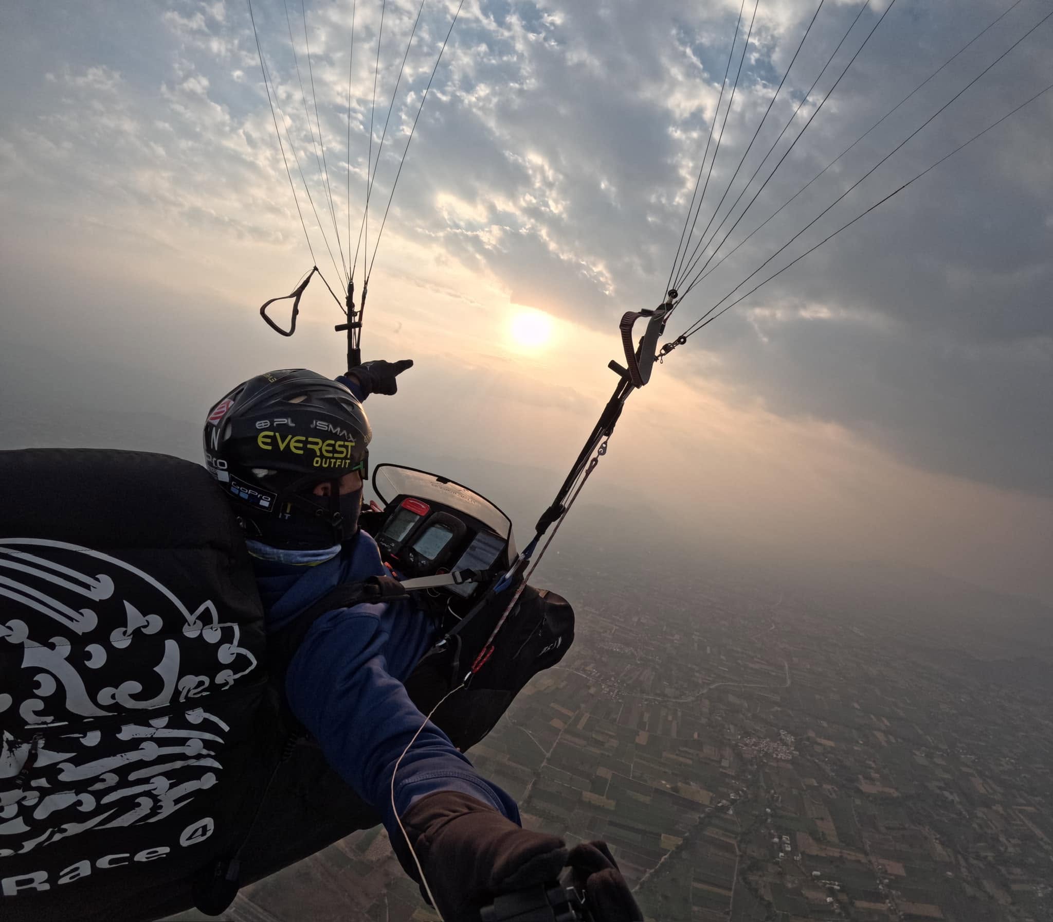 Skybou Bishal - An Artist of the sky with team pilot Sapa Paragliding