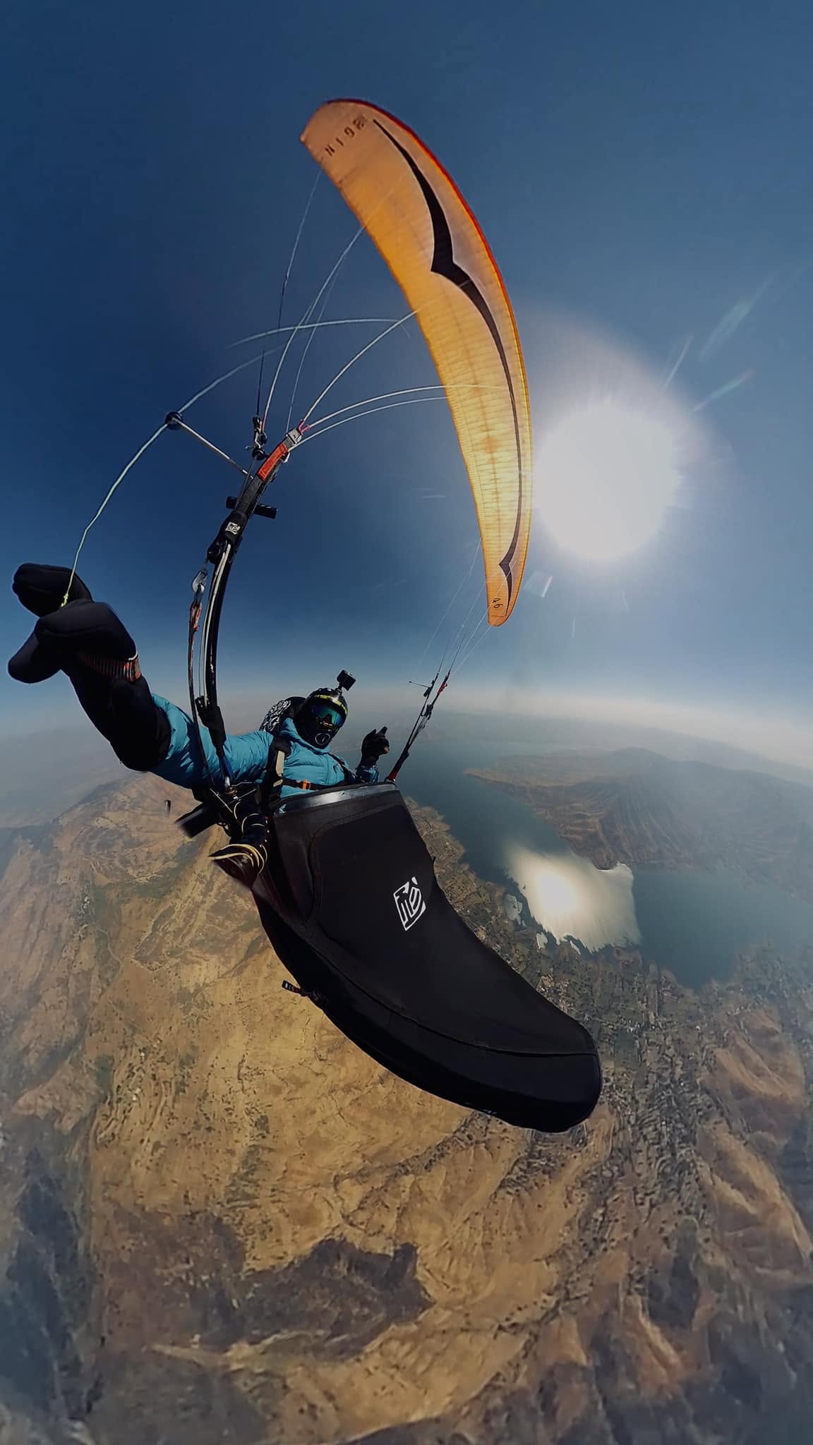Skybou Bishal - An Artist of the sky with team pilot Sapa Paragliding
