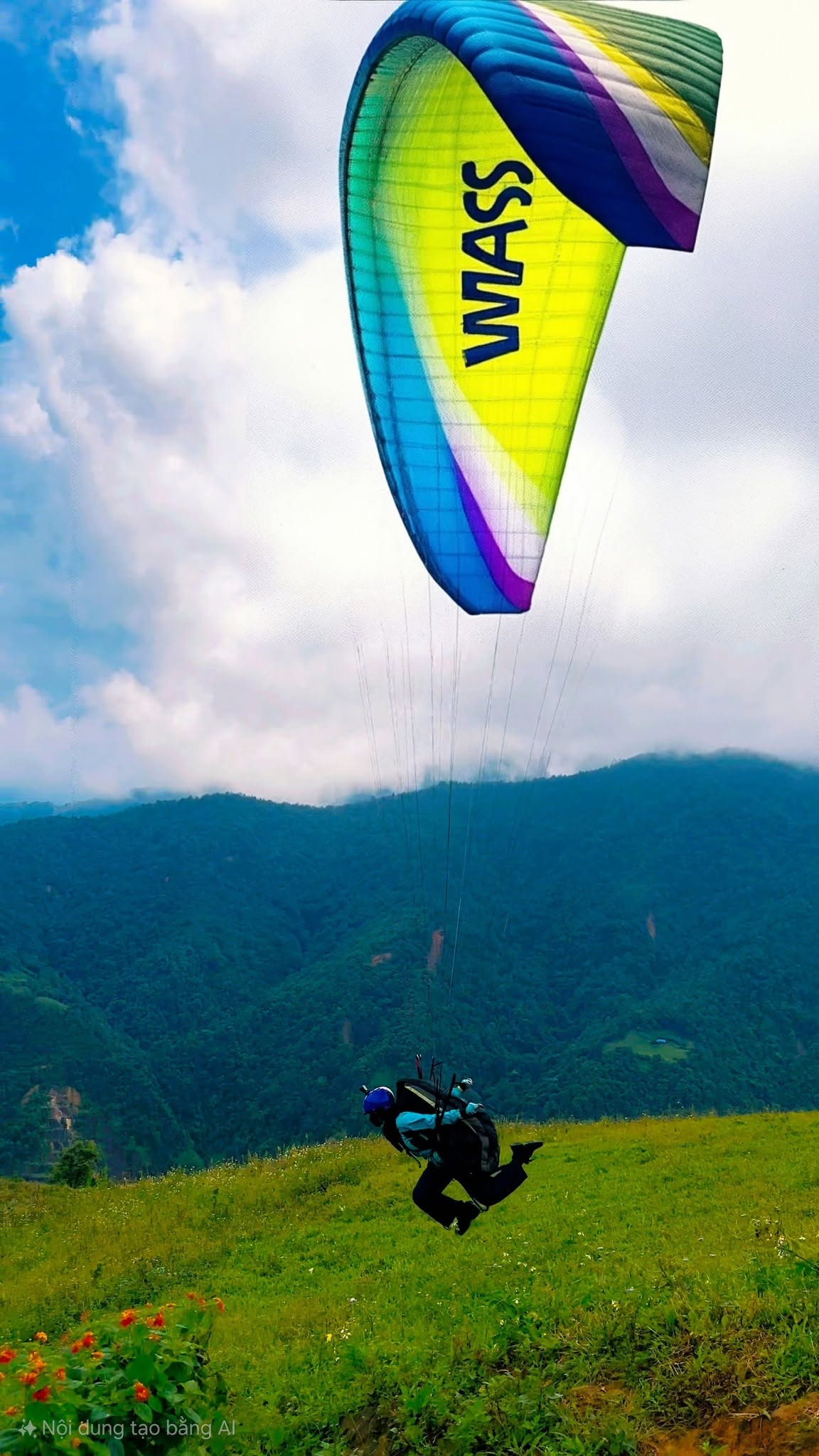 Tên thương hiệu được in cố định trên vòm dù