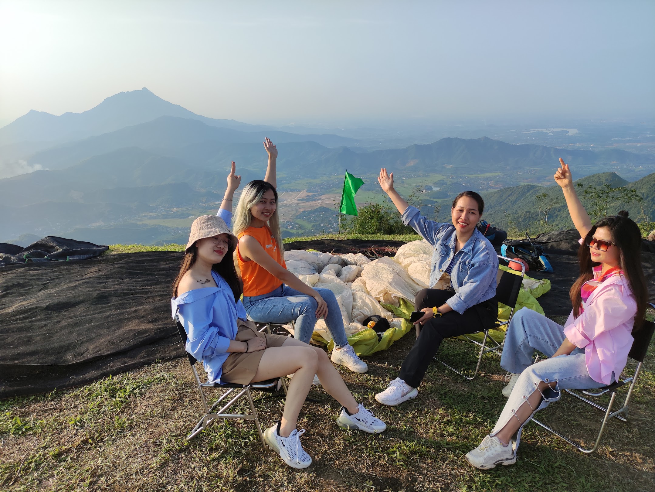Vien Nam mountain top view to Ba Vi moutain