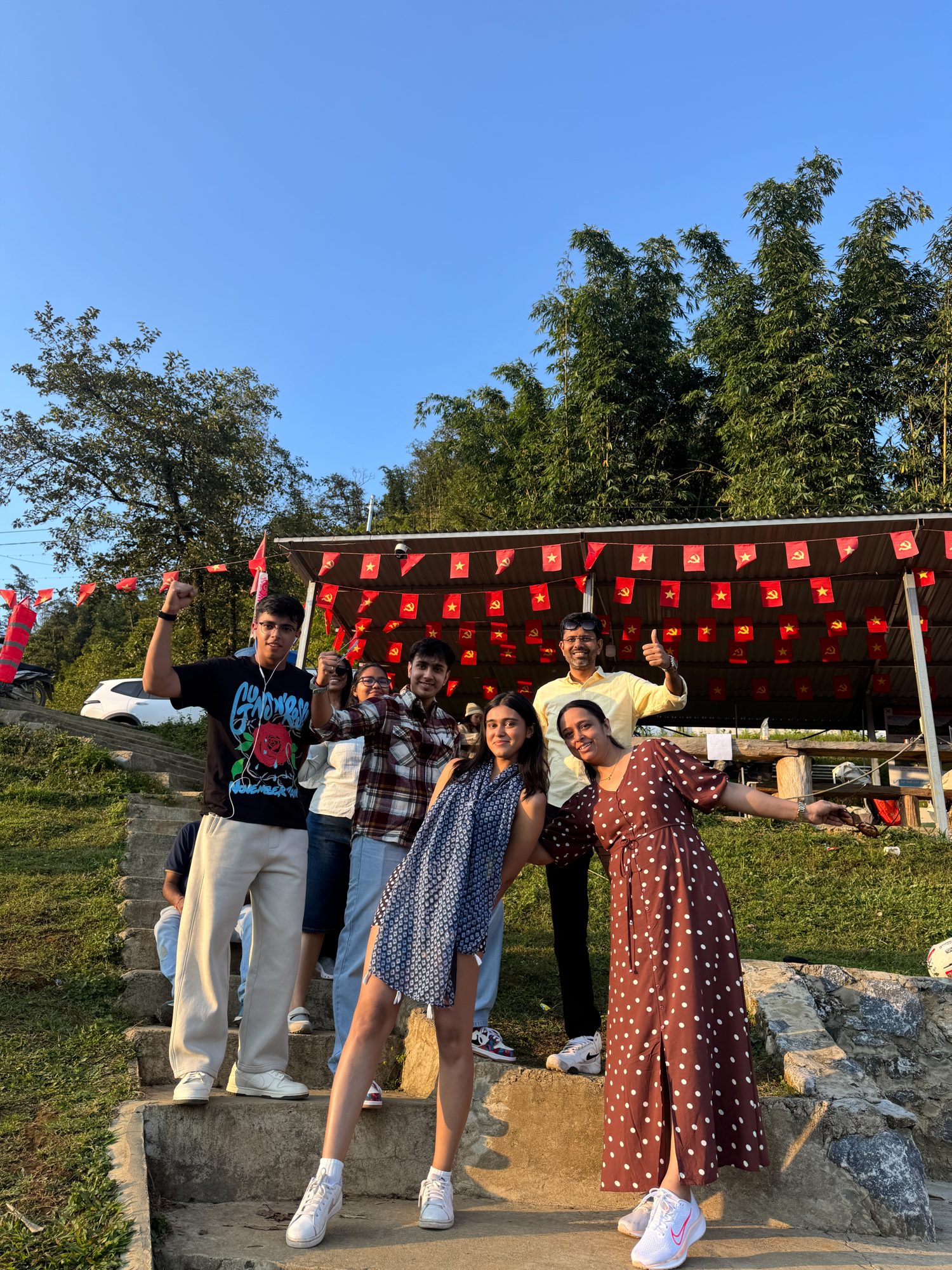 A Sunny Day at the Sapa Paragliding Site