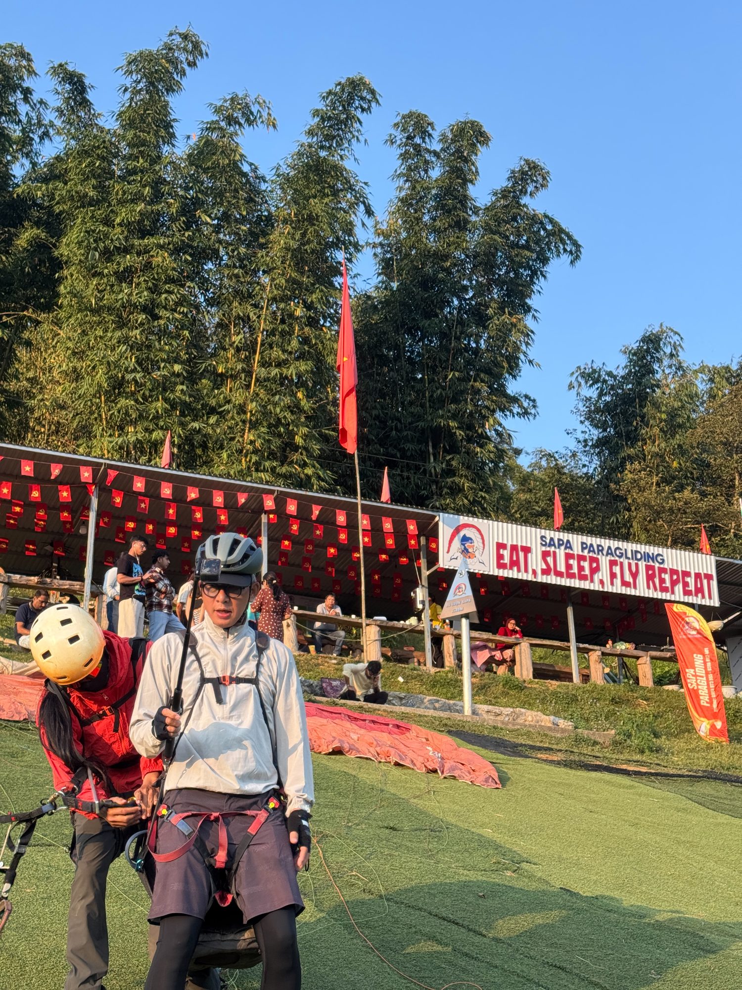 A Sunny Day at the Sapa Paragliding Site