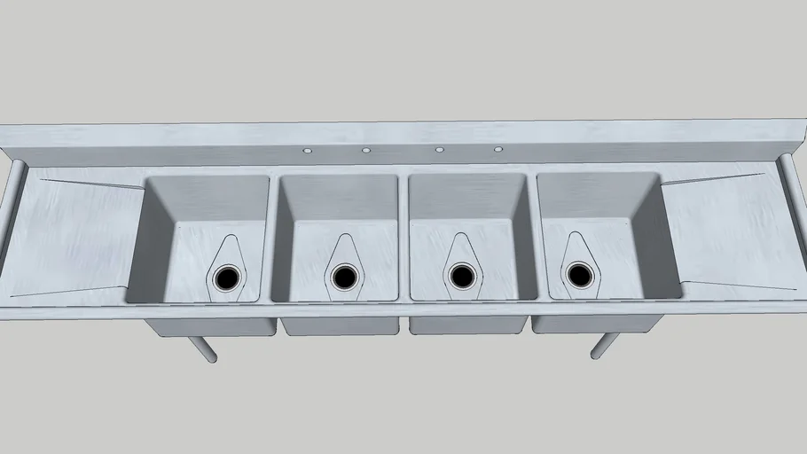 Quard Sink Unit without Driptray 2