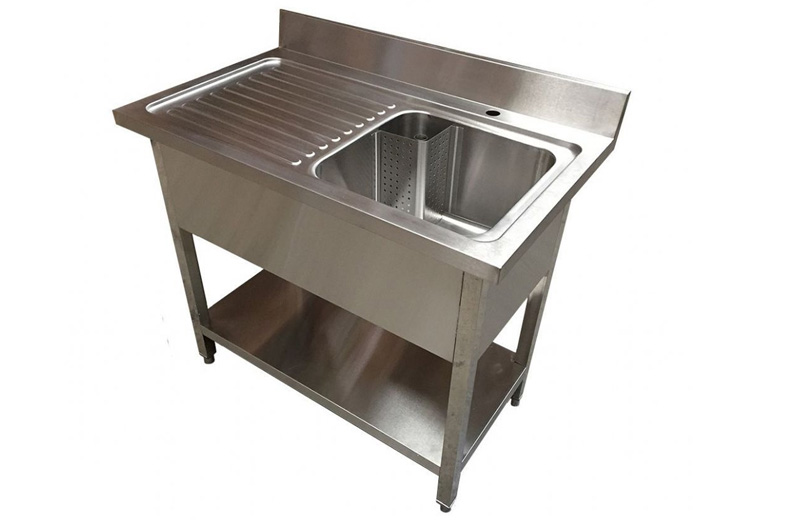 Demountable Washing Unit Single Sink With Bottom Shelf 2