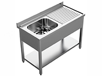 Demountable Washing Unit Single Sink With Bottom Shelf