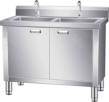 Two Sink Top With Cabinet Doors