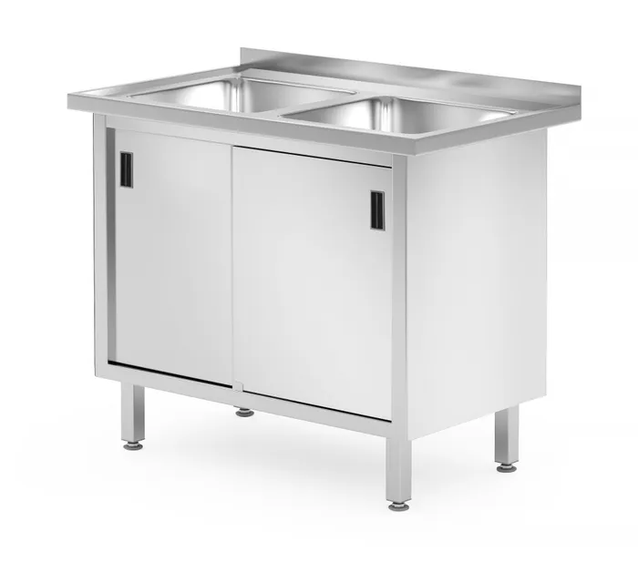 Two Sink Top With Sliding Doors