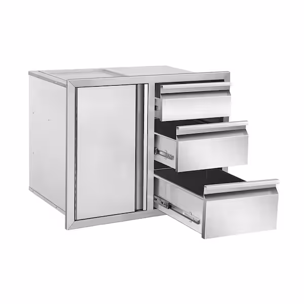 Base Cabinet With 3 Drawers With Granite Top