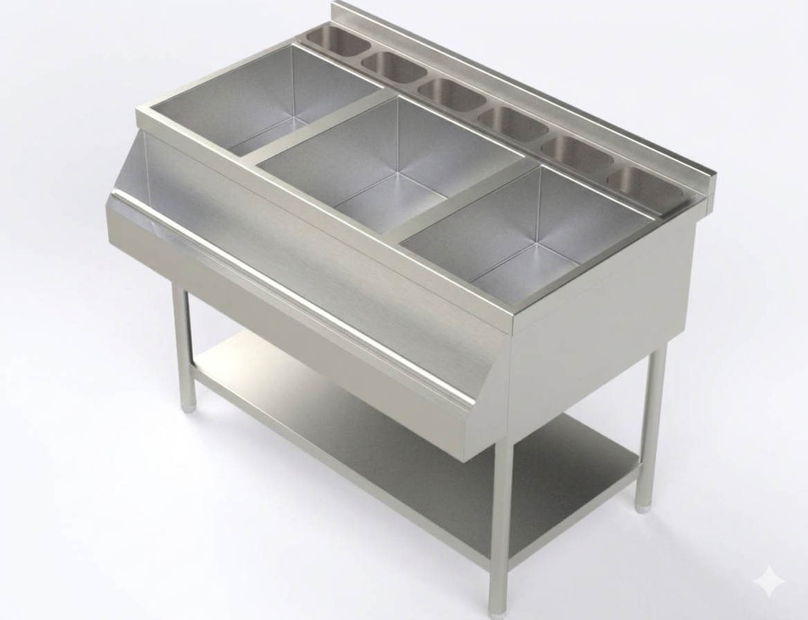 Ice Bin With Speed Rail