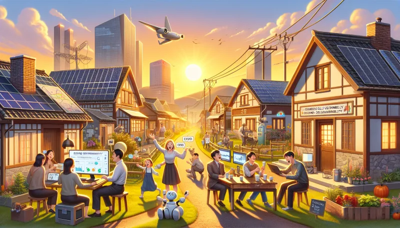 생성 AI가 그린 마을, 에너지 자립의 미래를 만나다