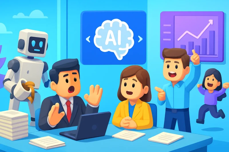 AI 기술을 활용한 법률 어시스턴트가 업무의 자동화를 통해 일상을 혁신하는 모습입니다.