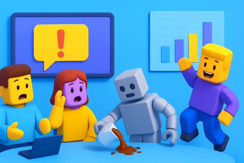 AI 기술을 활용한 ChatGPT와 팬 간의 대화가 논란을 일으킨 순간을 포착한 이미지입니다.