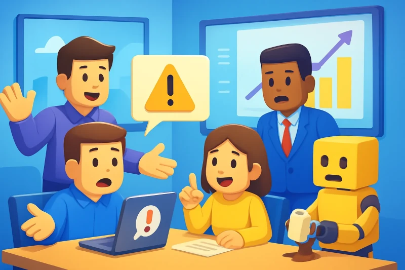 AI 챗봇의 오류로 인해 일상 업무에서 보안 문제가 발생할 수 있는 상황을 설명합니다.