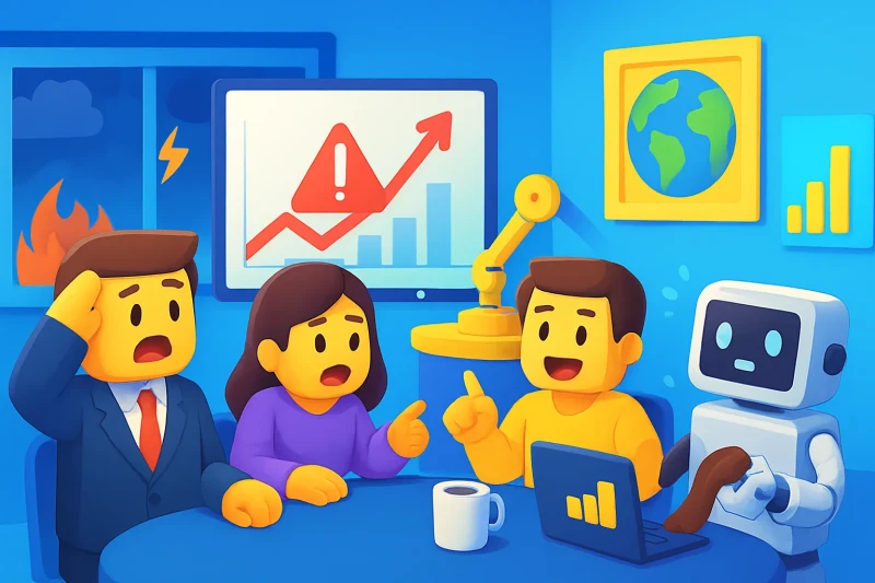 AI 기술과 생성형 AI가 업무와 일상에서 혁신을 이끄는 모습입니다.