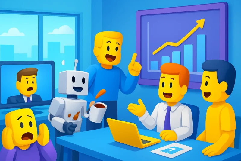 AI 기술을 활용해 내 목소리로 자동화된 대화가 이루어진 순간을 보여줍니다.