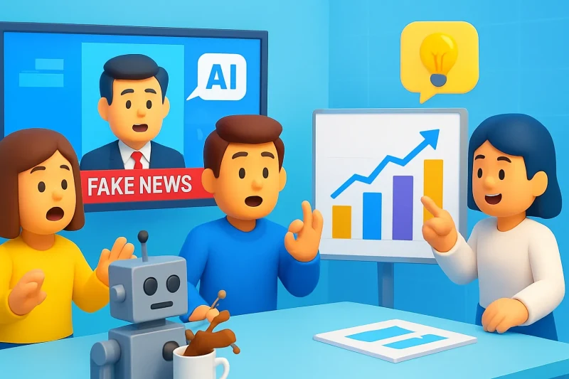 AI 기술을 활용한 생성형 콘텐츠의 가짜 뉴스 문제와 대응 방안을 설명합니다.