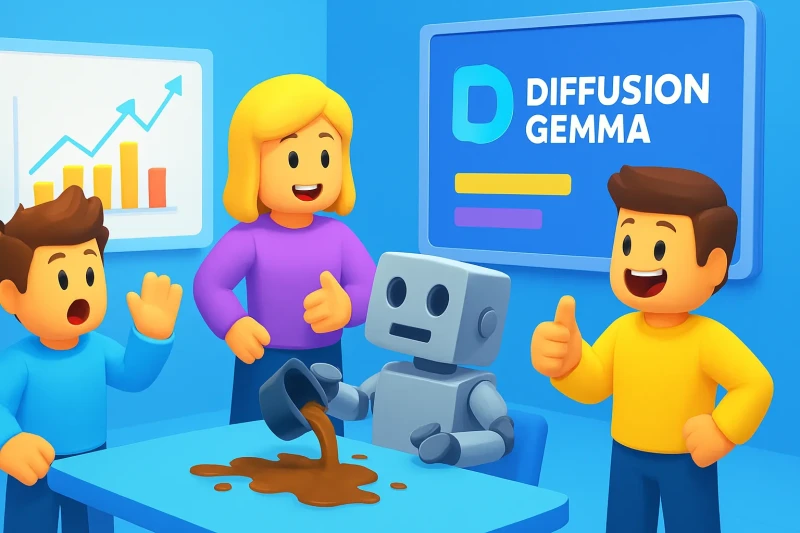 최신글 생성 AI DiffusionGemma의 빠른 속도와 품질 저하 해결법 안내 - 2026년 10월 10일 토요일