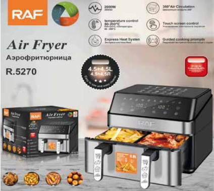 FREIDORA DE AIRE DUAL 9L