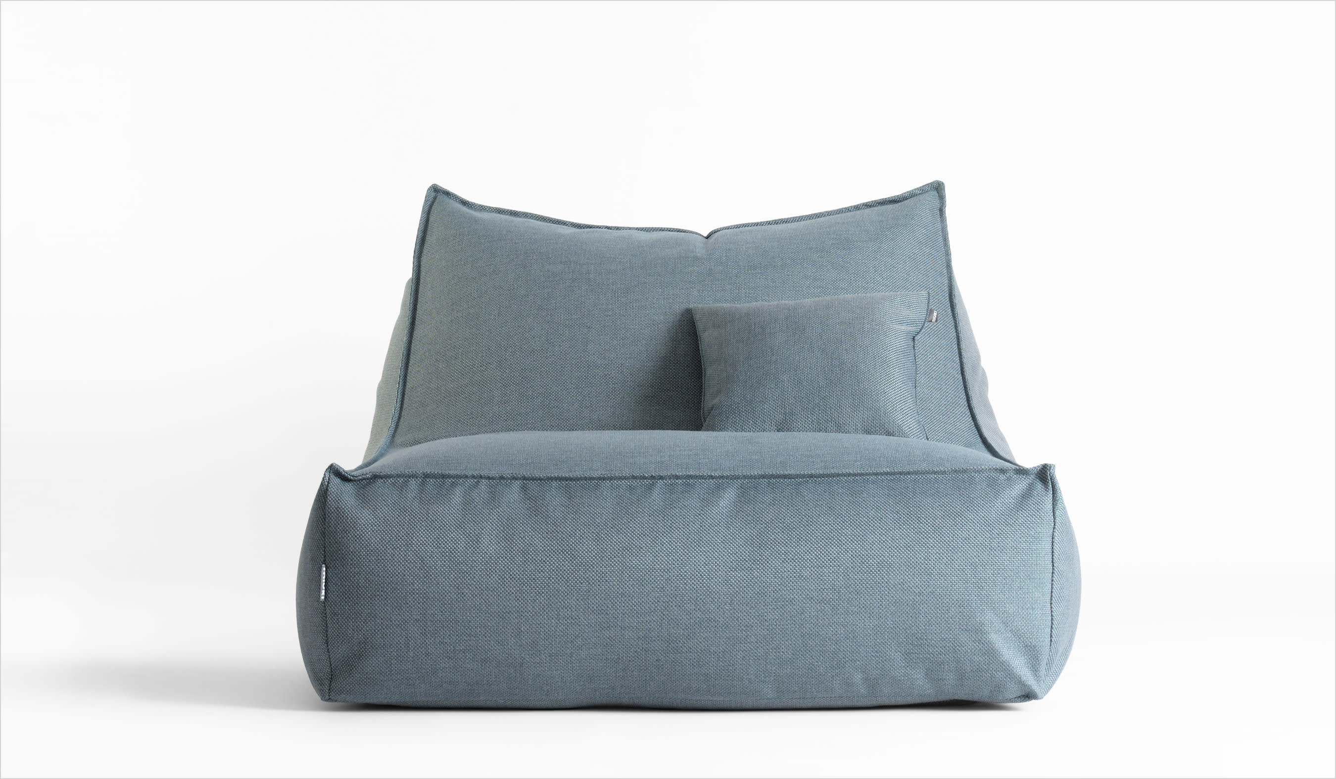 pufa z oparciem na taras i do ogrodu lazy w tkaninie dolcevita