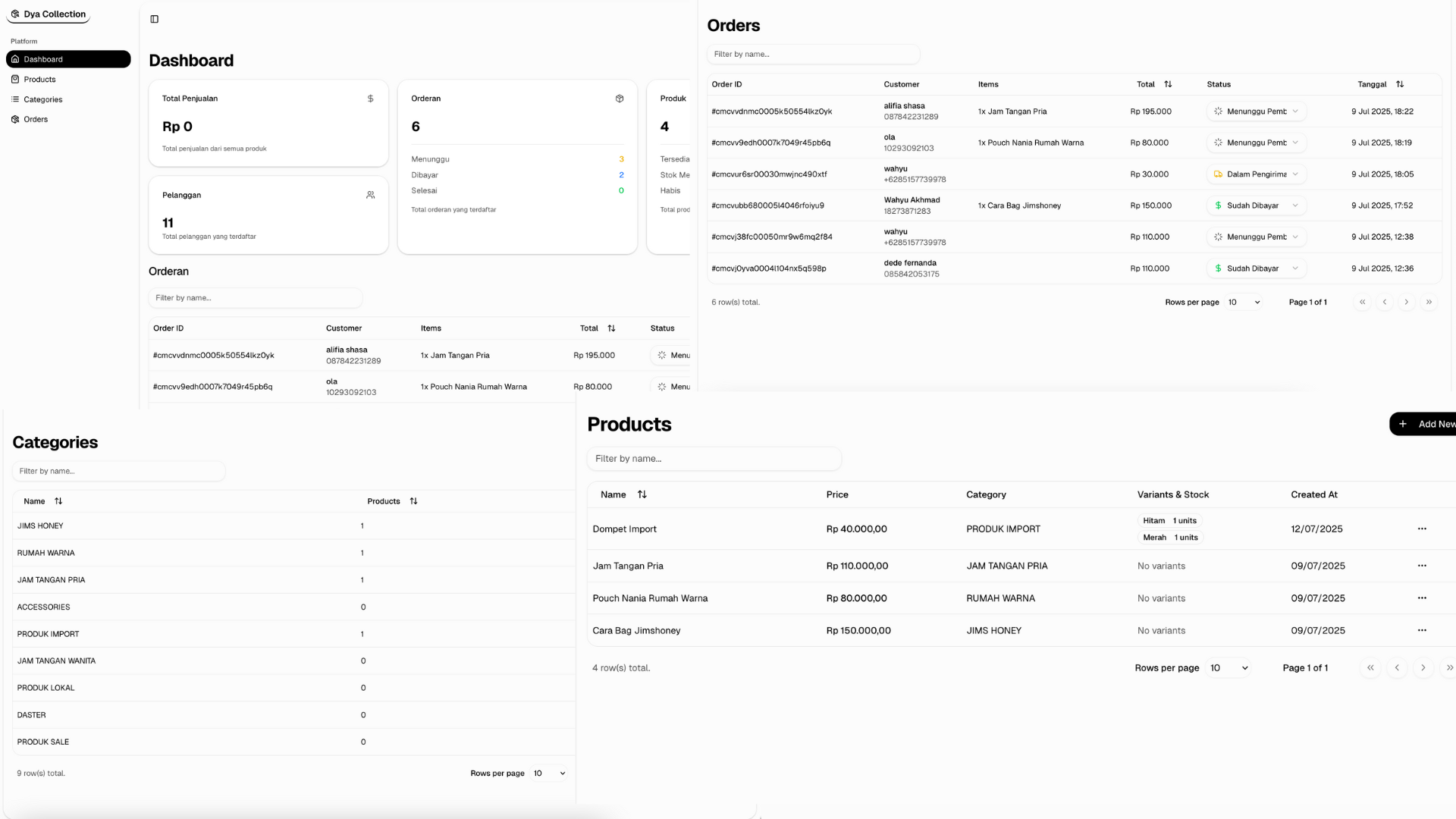 Customer View - Product Page
