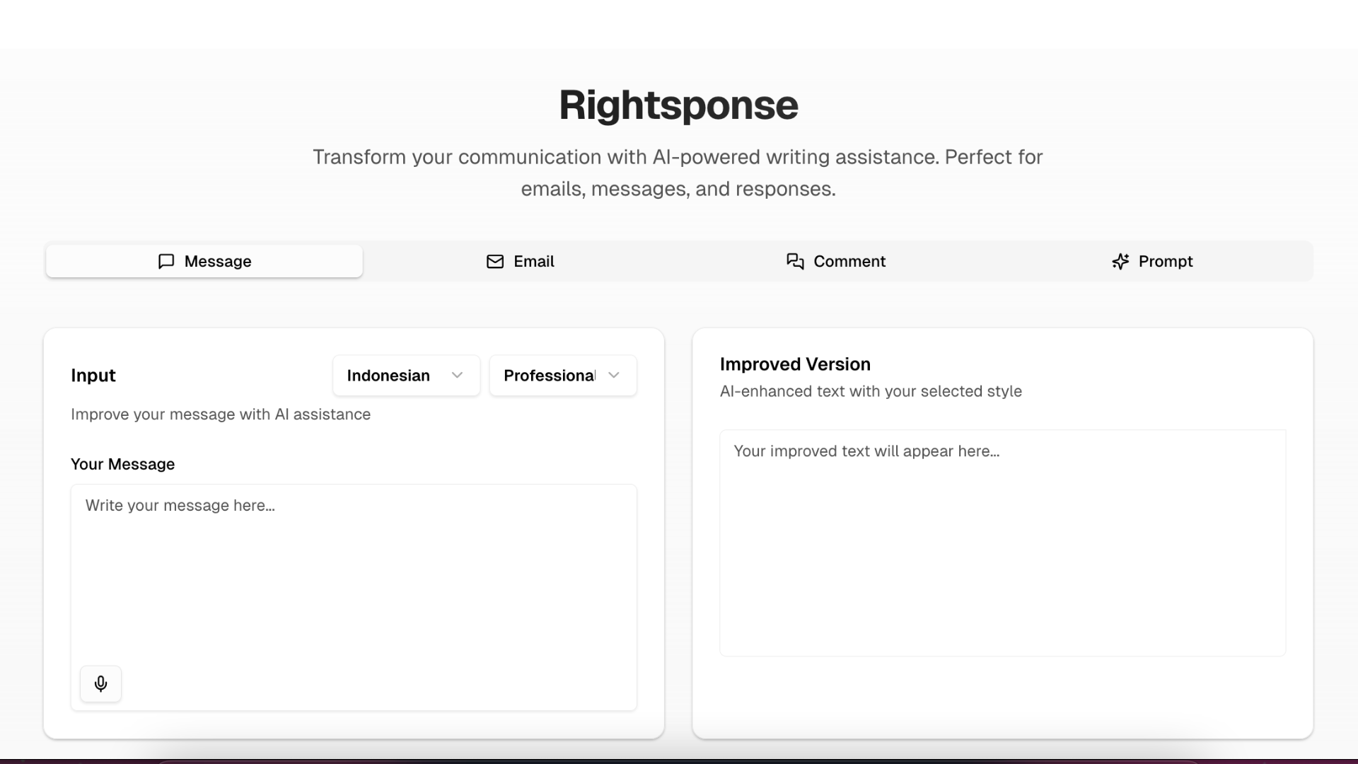 Rightsponse AI Rewriter