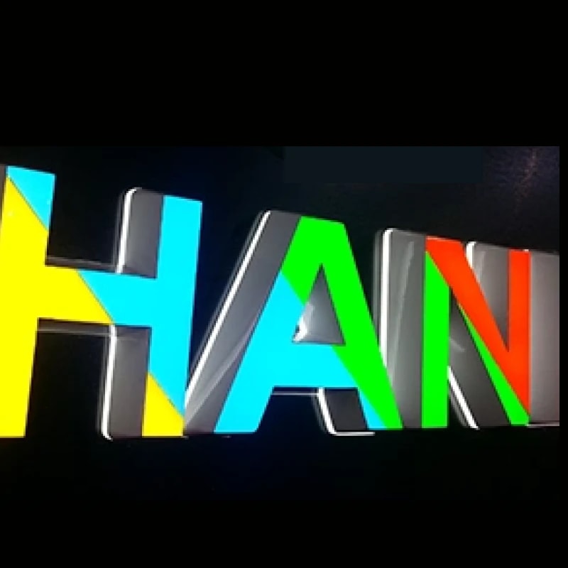 Letras luminosas de PVC