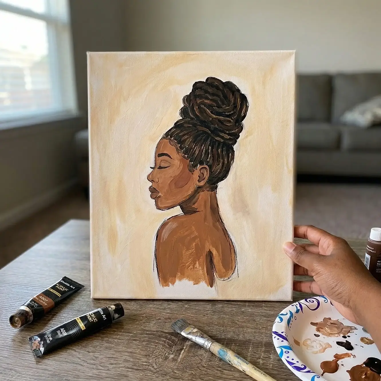 Customer finished painting