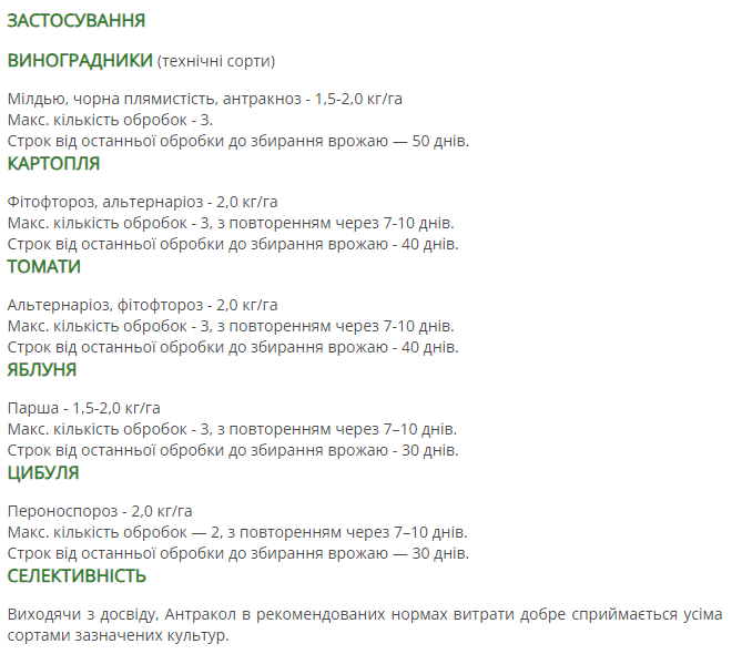 Регламент застосування