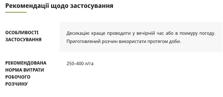 Регламент застосування