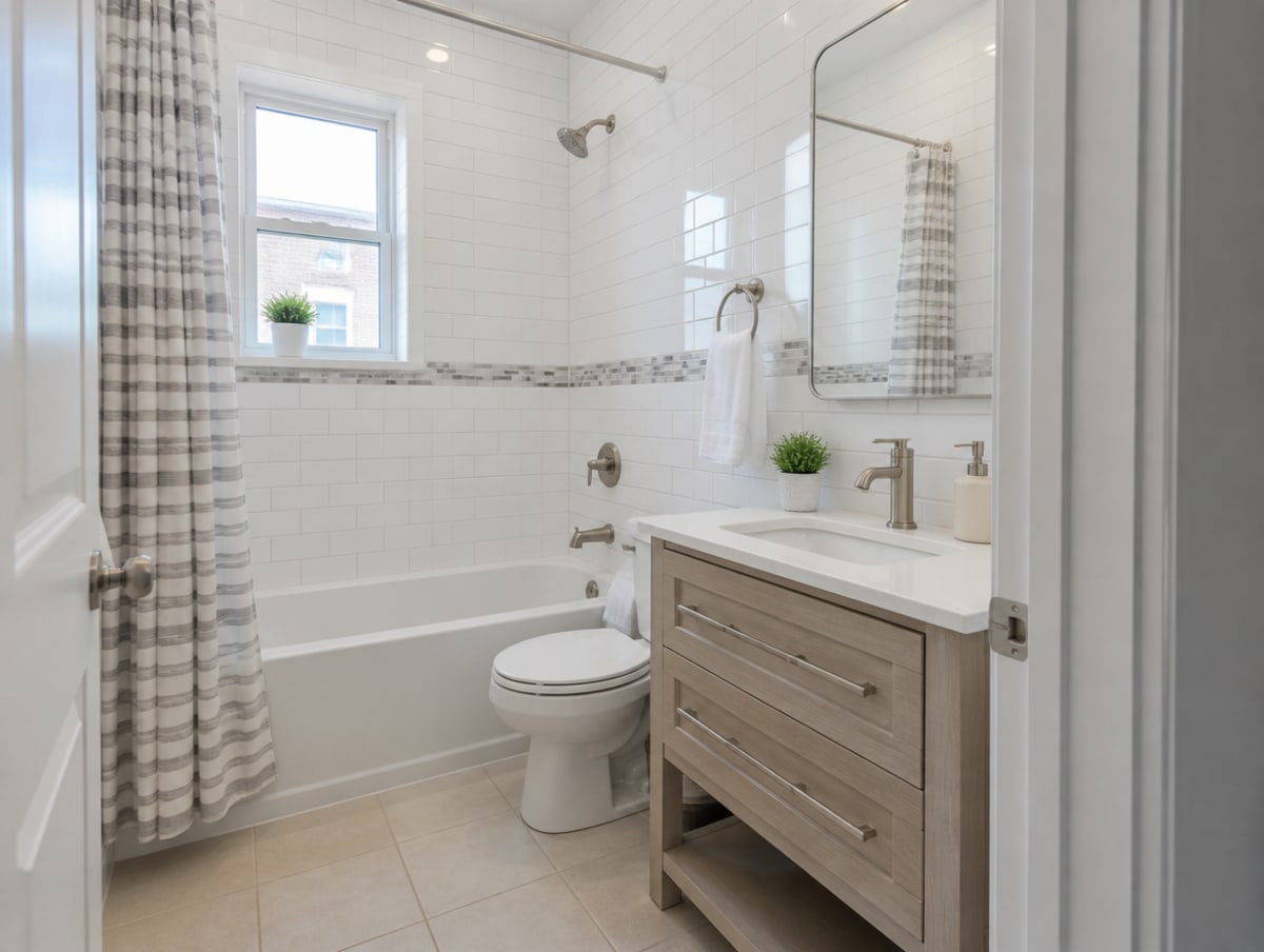 Bathroom refresh — Everett — condo board-approved update
