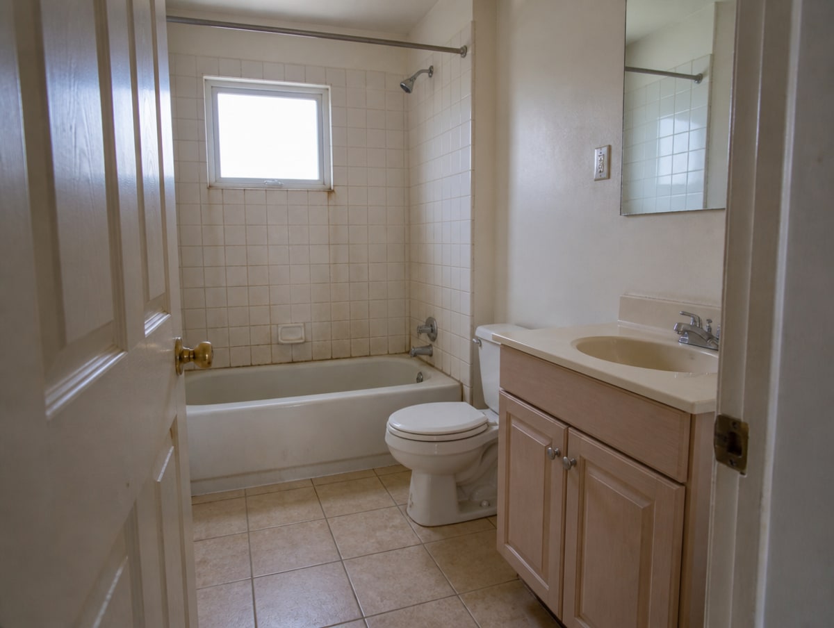 Bathroom before full gut renovation