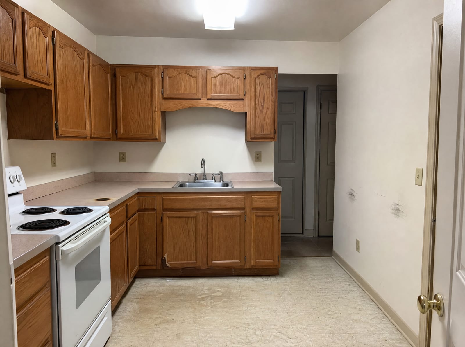 Cabinets before refinishing — Malden, MA