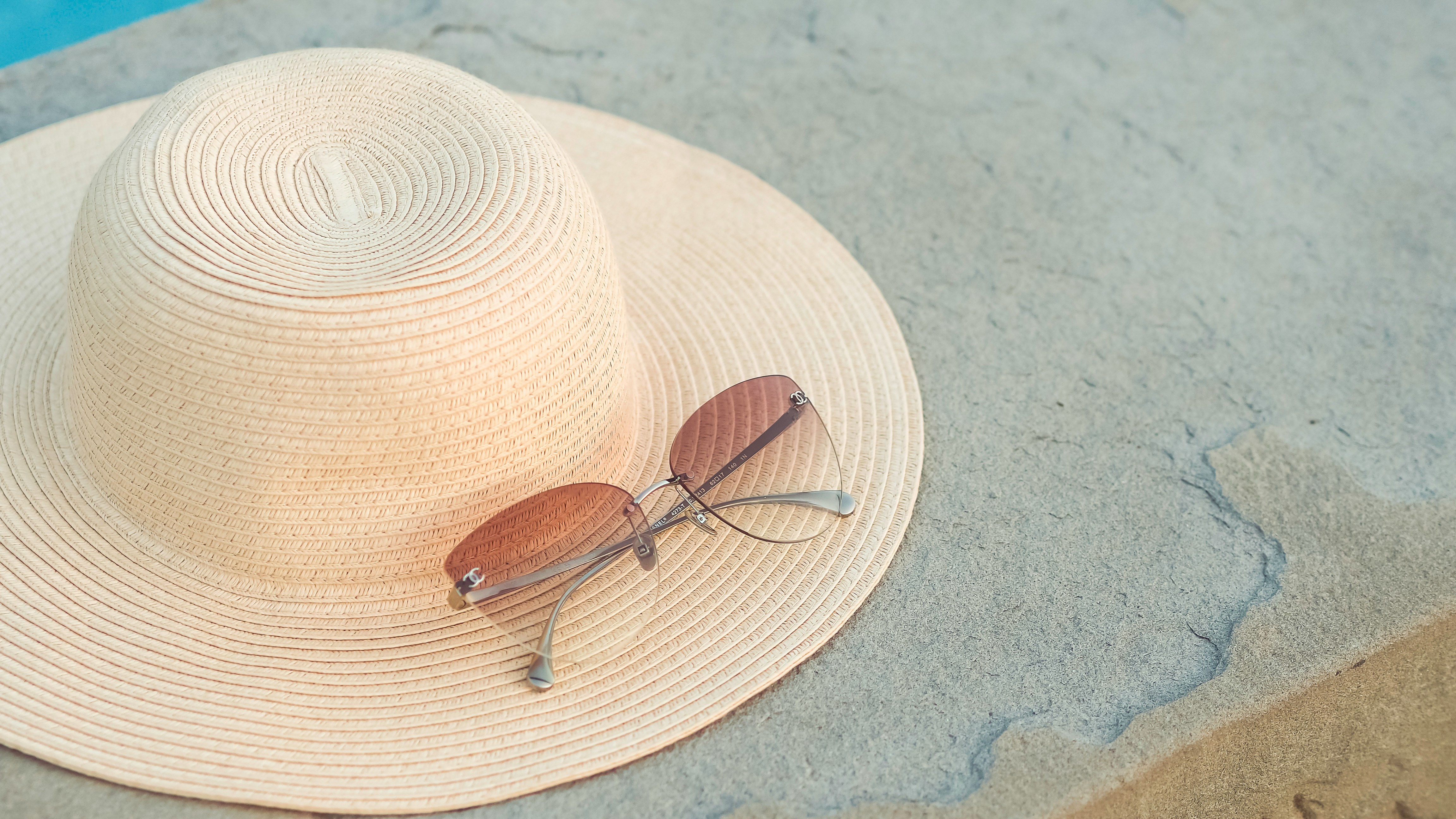 Hat and sunglasses